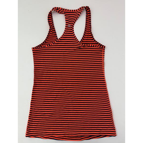 lululemon athletica Tops - lululemon orange and navy nulu racerback tank - size 6